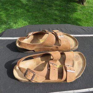 Birkenstock Milano Leather Sandals Back Strap men's sz43 / US sz 10-10.5